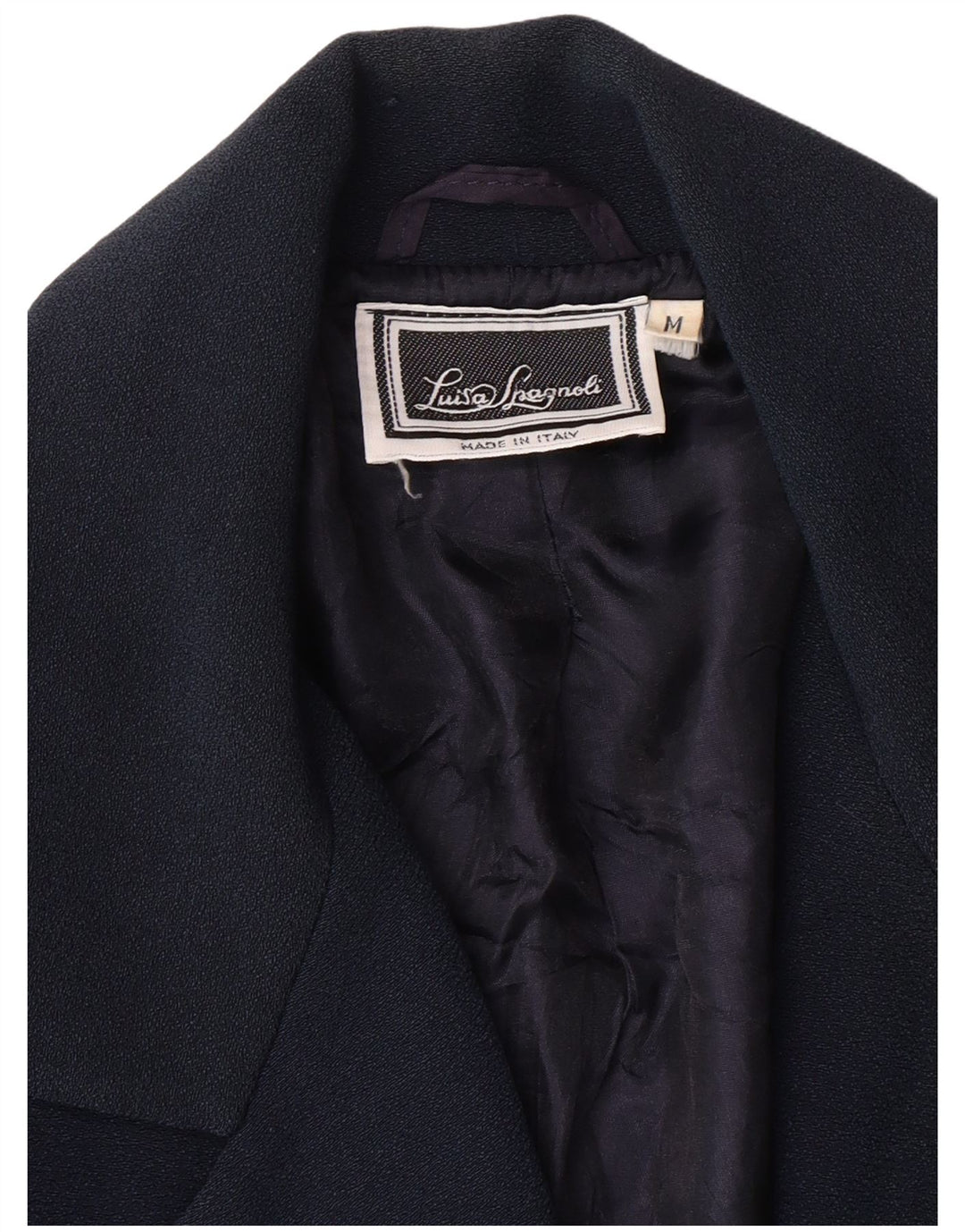 Jaqueta blazer feminina LUISA SPAGNOLI com 3 botões Reino Unido 14 azul marinho médio