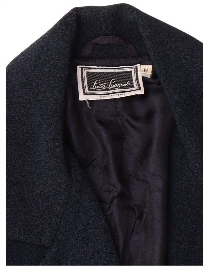 Jaqueta blazer feminina LUISA SPAGNOLI com 3 botões Reino Unido 14 azul marinho médio