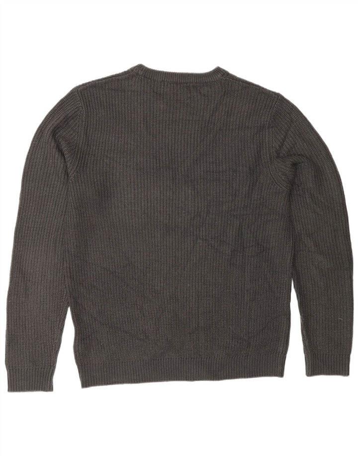 Suéter masculino Jack & Jones com gola redonda grande acrílico cinza