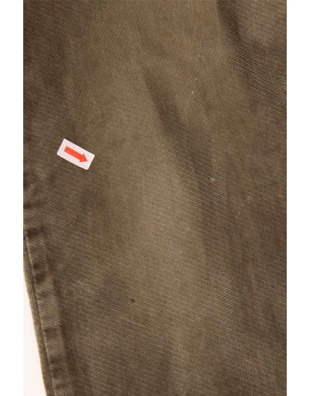 ARMANI Calça masculina reta casual W34 L29 algodão cáqui