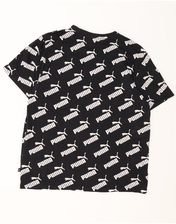 Camiseta masculina PUMA Graphic Top médio algodão preto