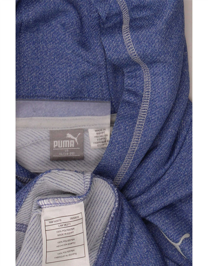 Puma Meninos Hoodie Jumper 15-16 Anos XL Azul Poliéster