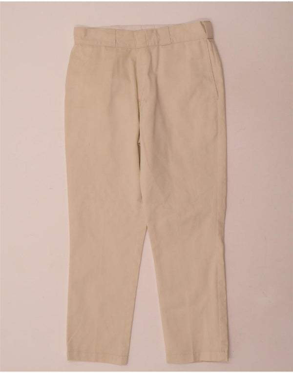 Calças Chino retas masculinas Dickies W32 L28 poliéster bege