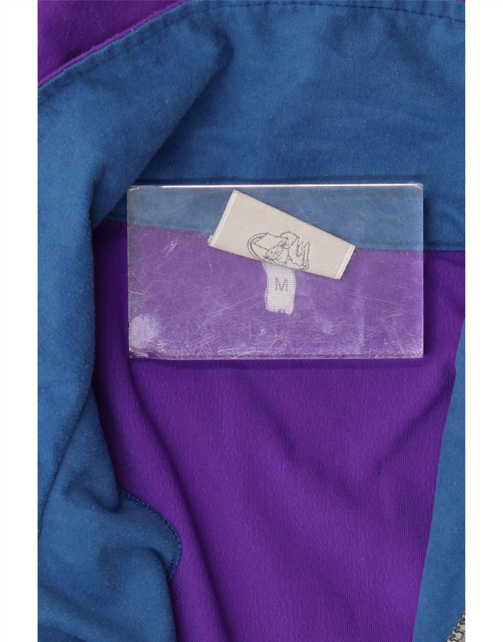 Suéter masculino Greenstone Park com zíper e gola em bloco colorido roxo médio