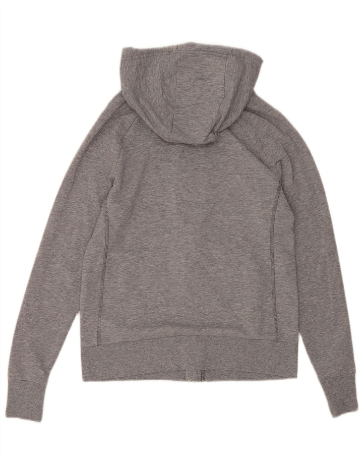 Suéter feminino Marks & Spencer com capuz e zíper Reino Unido 8 pequeno cinza manchado