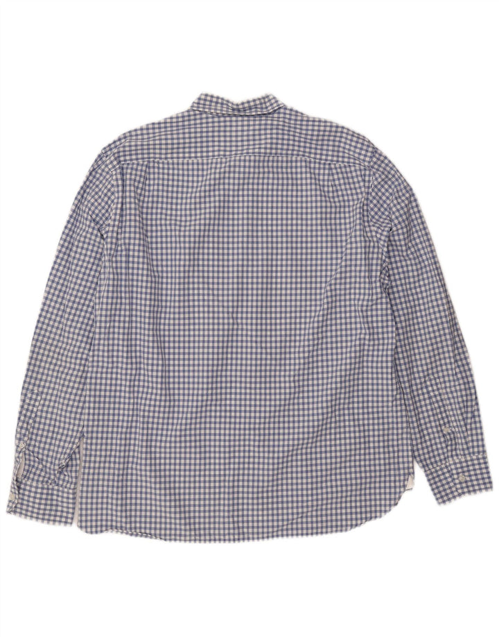 Camisa masculina J. CREW XL azul xadrez algodão