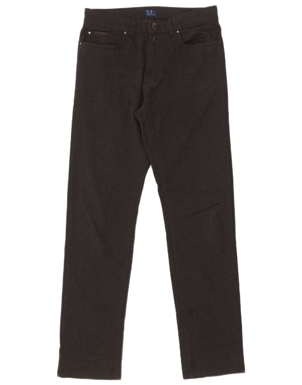 Trussardi Calça masculina slim casual W33 L33 algodão preto