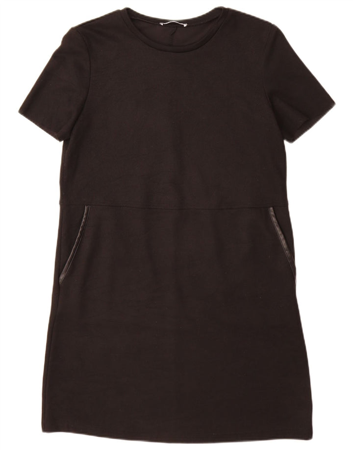 Zara Vestido Shift Feminino Reino Unido 10 Pequeno Preto