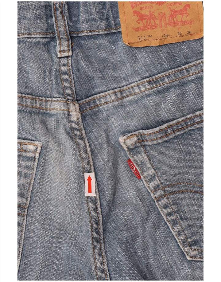 Levi's Boys 511 Slim Jeans 11-12 Anos W26 L26 Azul Algodão Clássico