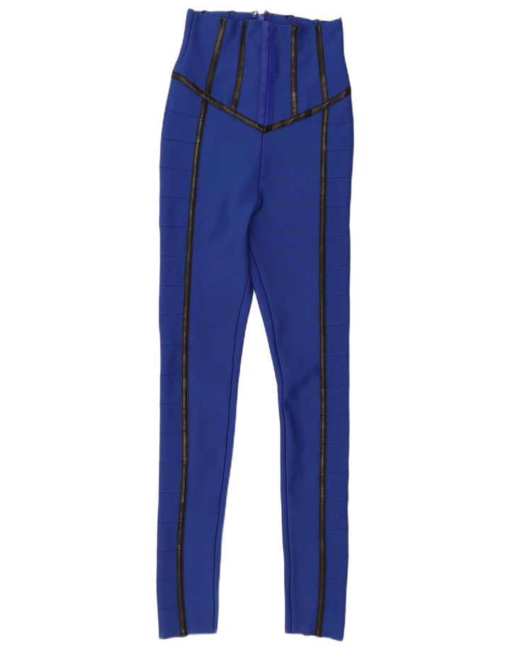 Leggings femininos KAREN MILLEN UK 6 XS azul poliéster