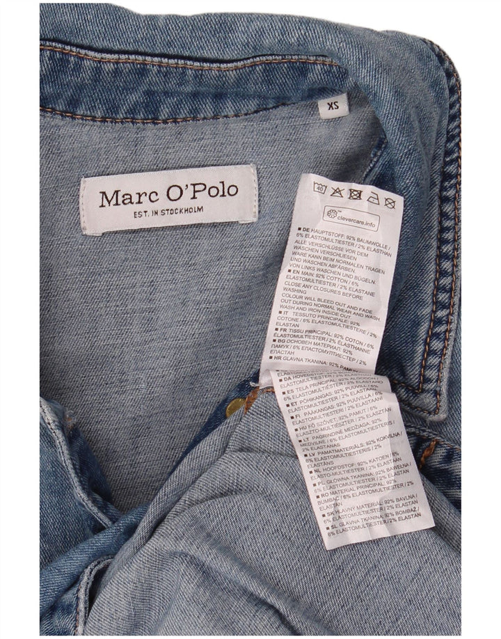MARC O'POLO Vestido feminino Estocolmo manga curta jeans Reino Unido 4 XS azul