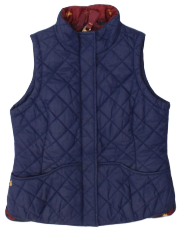 Colete acolchoado feminino Tom Joule UK 14 grande azul marinho poliamida