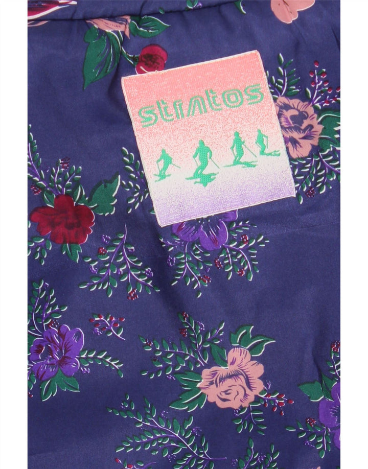 Jaqueta de esqui oversized reversível feminina Stratos EU 44 XL roxo poliéster