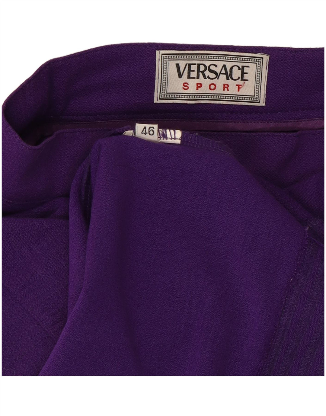 Saia lápis feminina Versace IT 46 grande W30 roxo