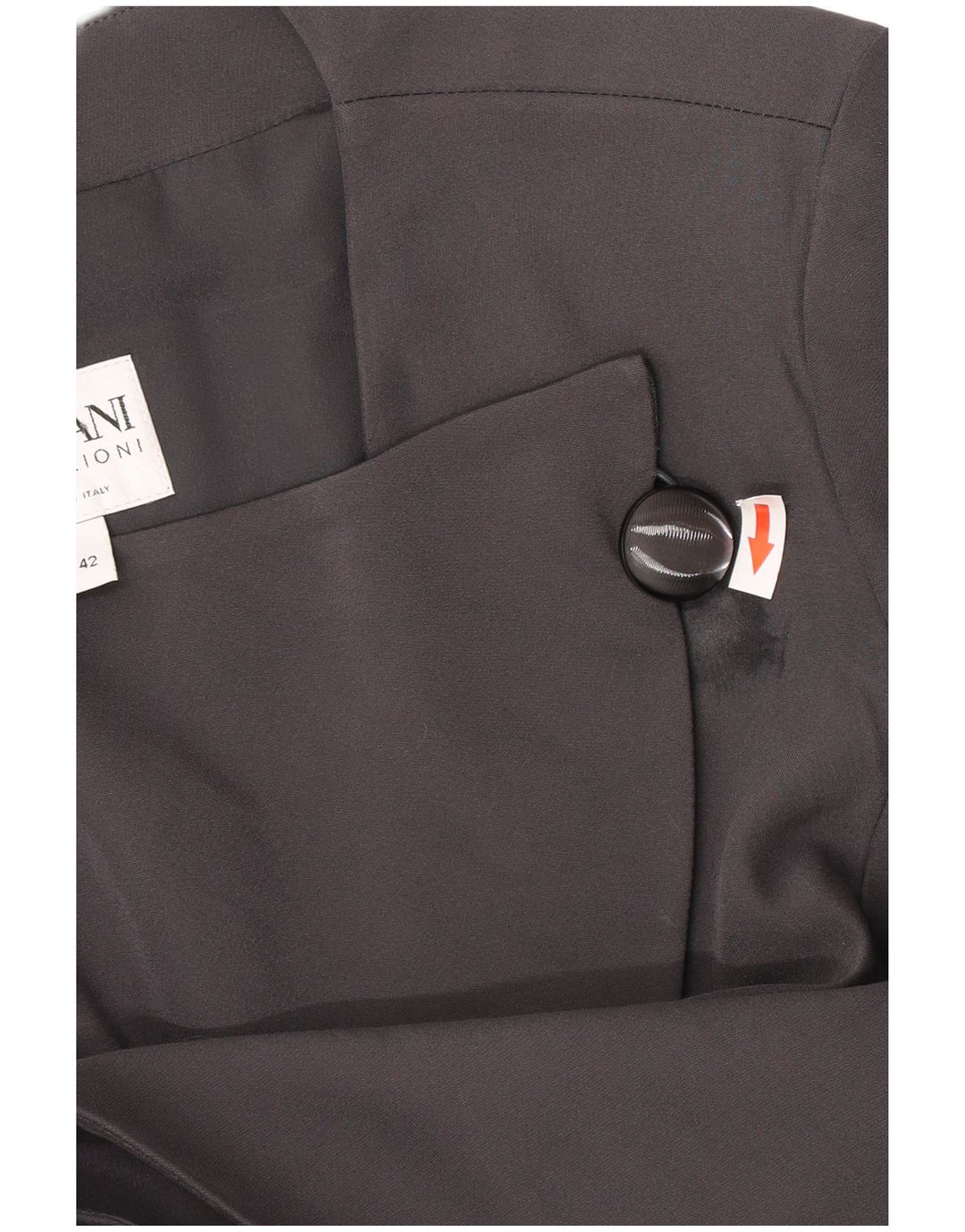 Jaqueta Blazer Feminina Armani Collezioni com 1 Botão IT 42 Acetato Preto Médio