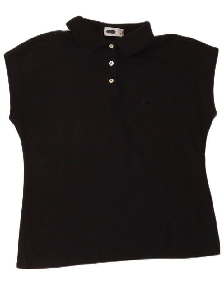 Camisa polo feminina Fila IT 50 XL algodão preto