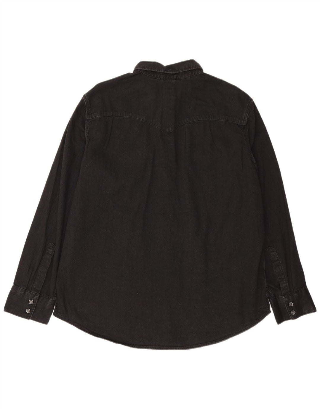 Camisa jeans masculina padrão Levi's XL preta de algodão