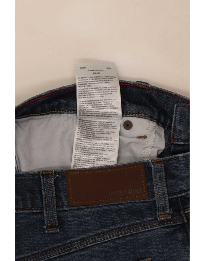 Wrangler Masculino Regular Straight Jeans W33 L30 Azul Algodão