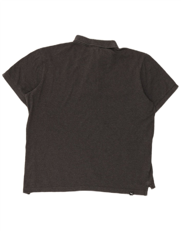 Camisa polo masculina Puma grande algodão cinza