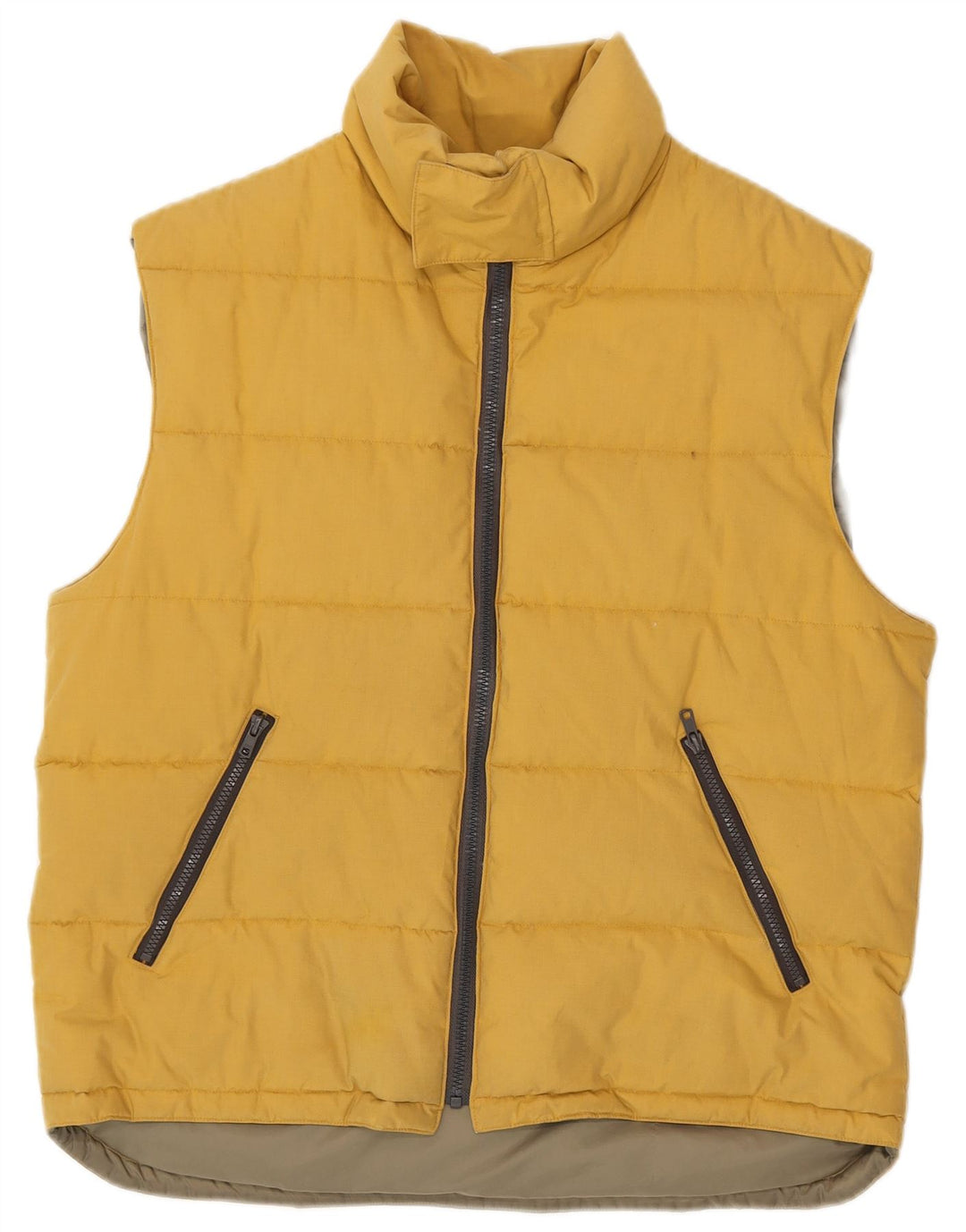 Sergio Tacchini Colete acolchoado masculino UK 40 grande amarelo
