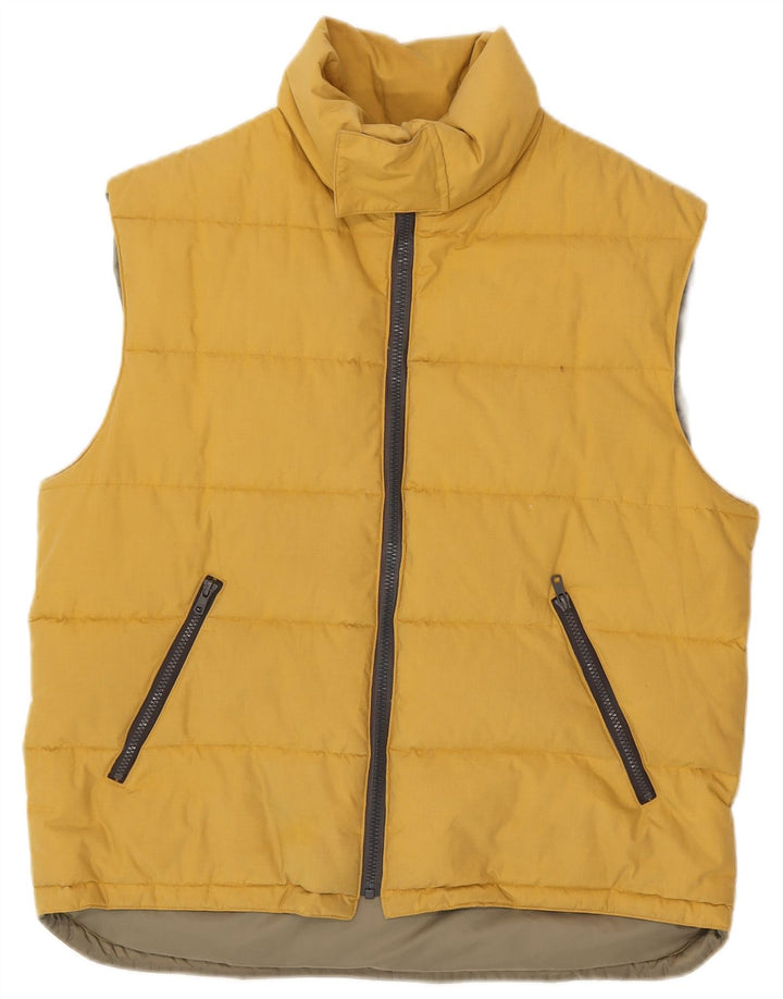 Sergio Tacchini Colete acolchoado masculino UK 40 grande amarelo