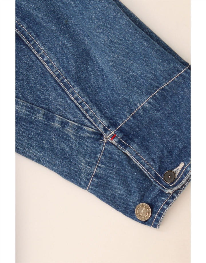 Jaqueta jeans masculina oversized Krizia UK 14 azul médio