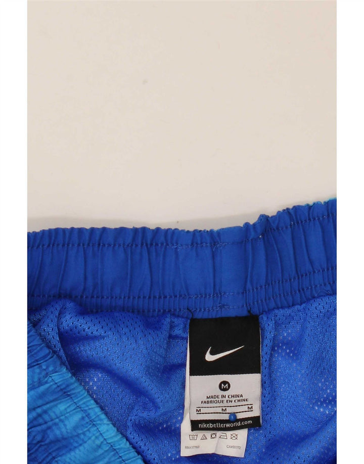 Shorts de natação masculino Nike médio azul tie-dye poliéster
