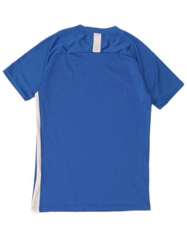 Camiseta masculina Nike Dri Fit Top pequeno azul colorblock poliéster