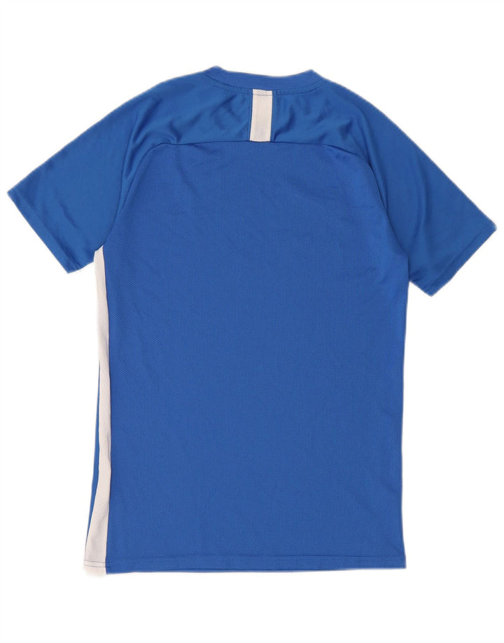 Camiseta masculina Nike Dri Fit Top pequeno azul colorblock poliéster