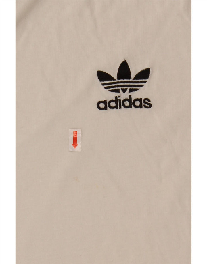 ADIDAS Camiseta Masculina Top Médio Algodão Branco