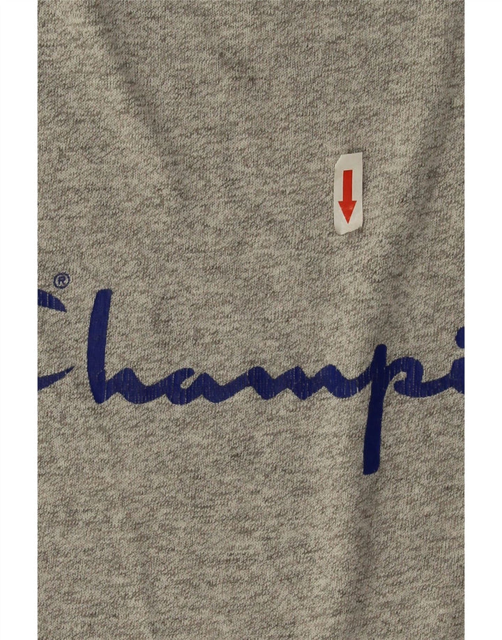 Camiseta masculina estampada Champion grande cinza manchado