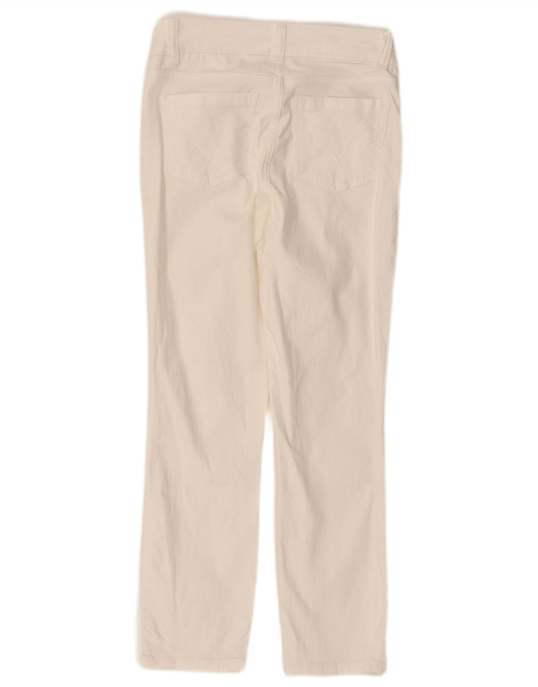 CREW CLOTHING Calça jeans feminina cintura baixa cortada Reino Unido 8 pequeno W26 L23 branco