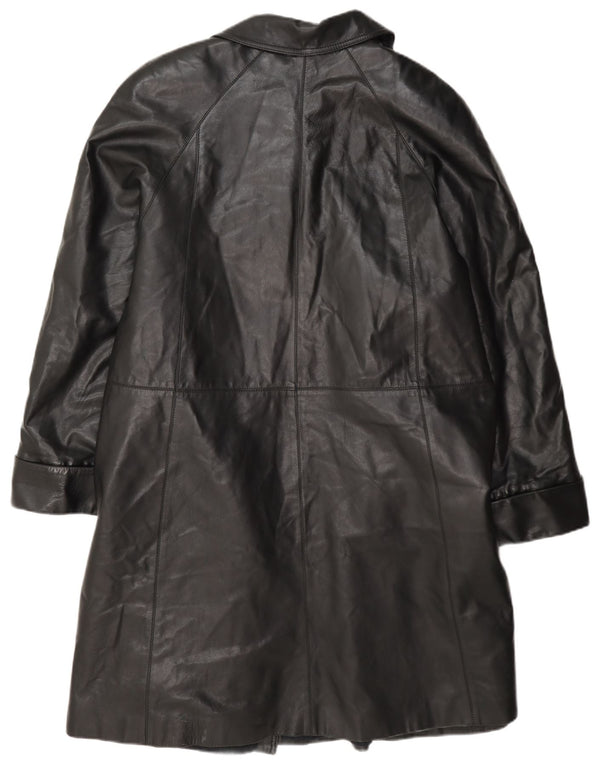 Casaco de couro feminino Diletta Lelli IT 46 grande preto