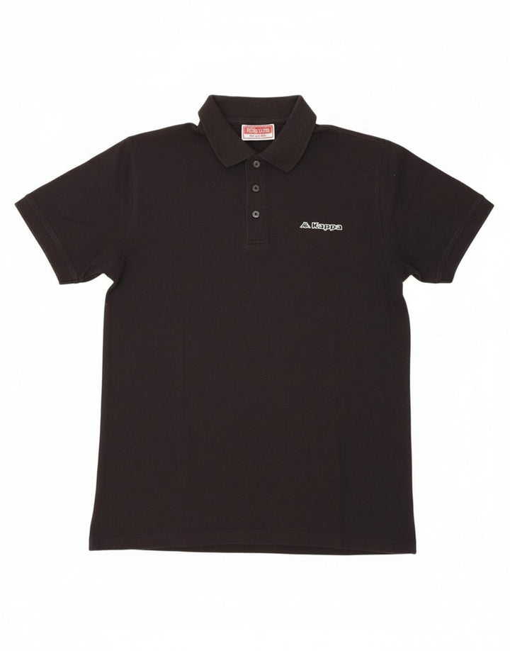 Camisa polo masculina KAPPA de algodão preto médio