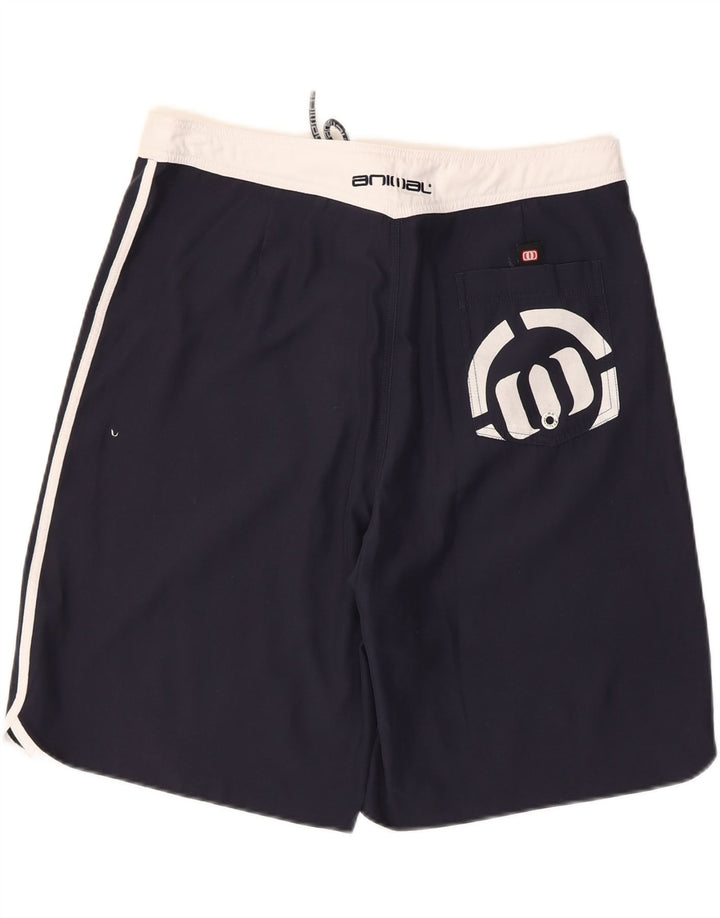 Animal Mens Graphic Swimming Shorts Grande Poliéster Azul Marinho