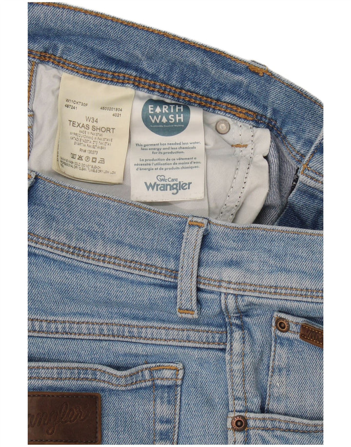 Shorts jeans Wrangler feminino Texas W34 grande algodão azul