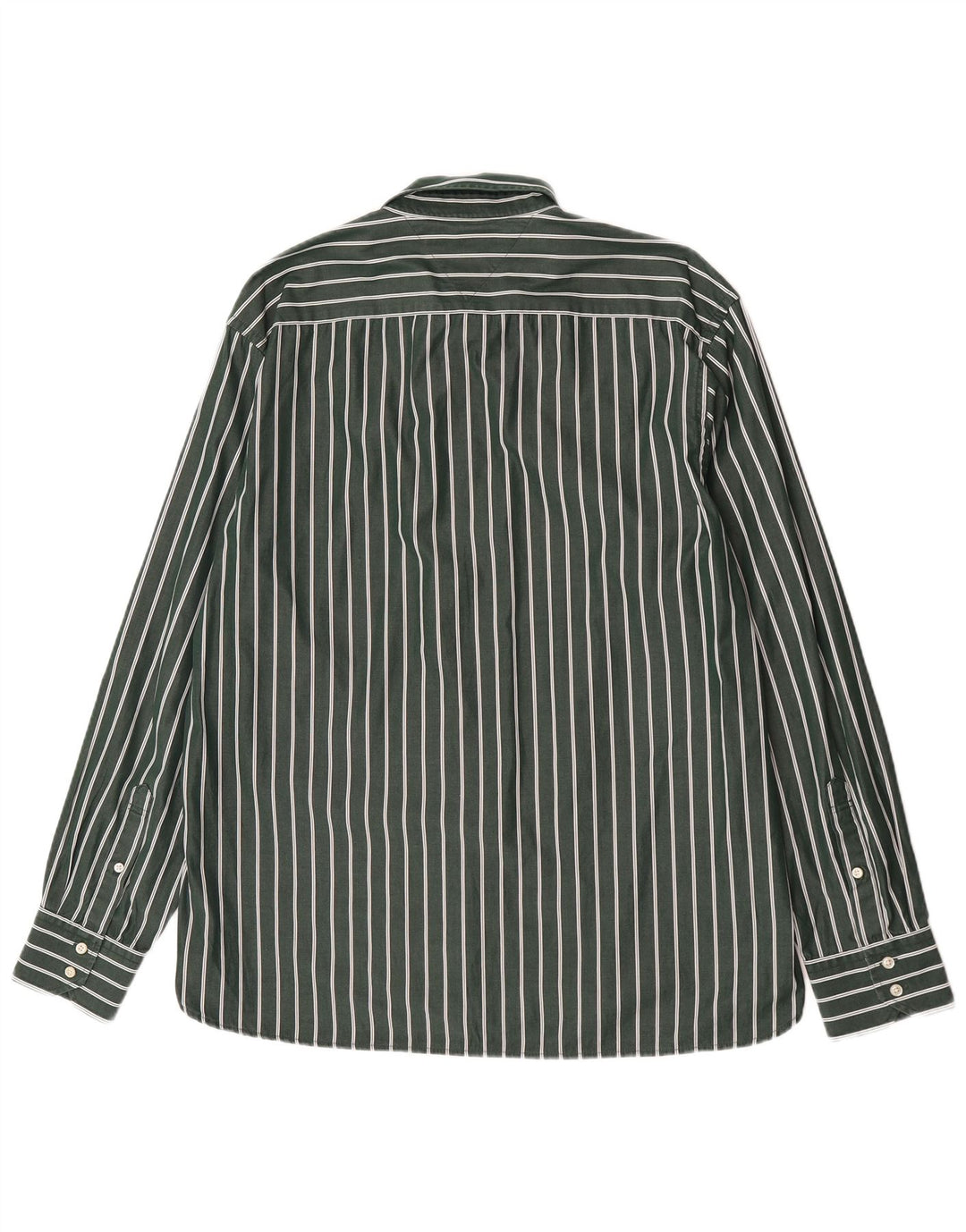 Camisa masculina Tommy Hilfiger XL algodão listrado verde