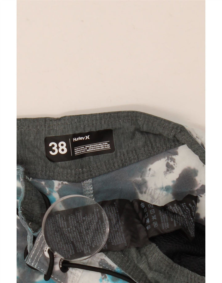 Shorts de natação masculino Hurley XL cinza tie-dye poliéster