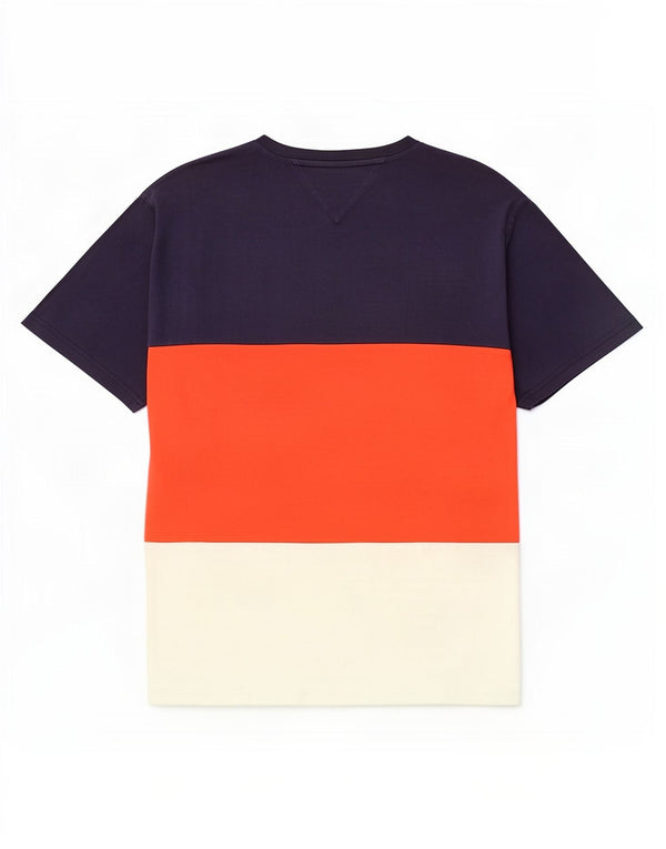 Camiseta masculina Tommy Hilfiger Top 2XL azul marinho algodão colorblock