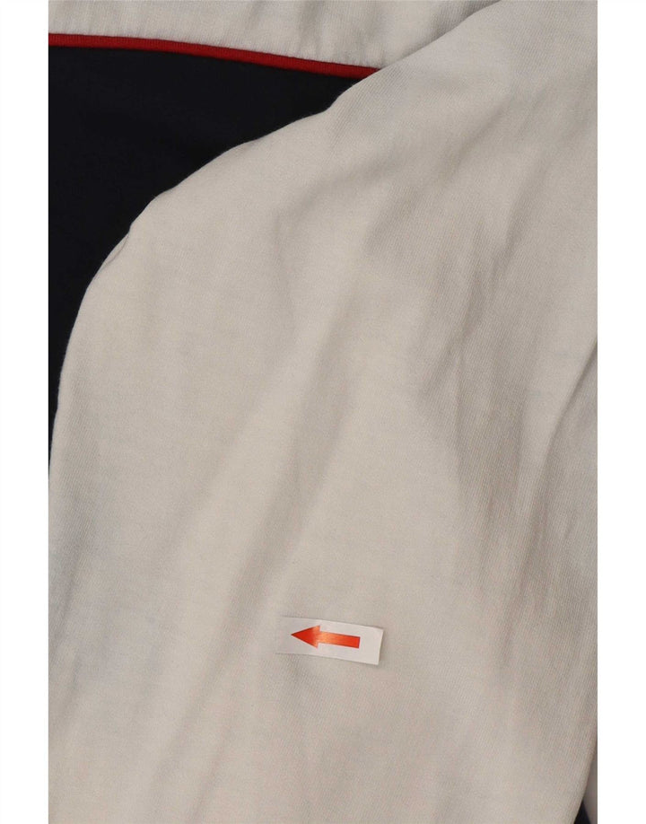 Hugo Boss Jaqueta masculina de agasalho grande bloco colorido branco