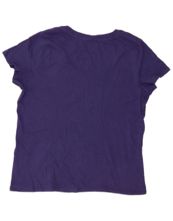 Camiseta feminina Nautica UK 14 algodão azul marinho médio