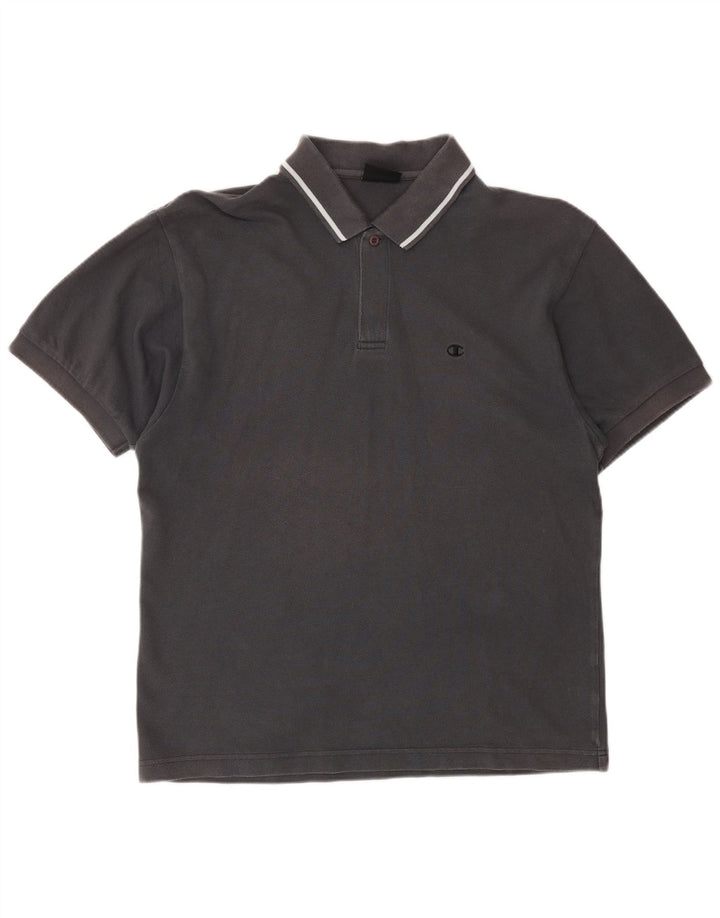 Camisa polo masculina CHAMPION algodão cinza médio