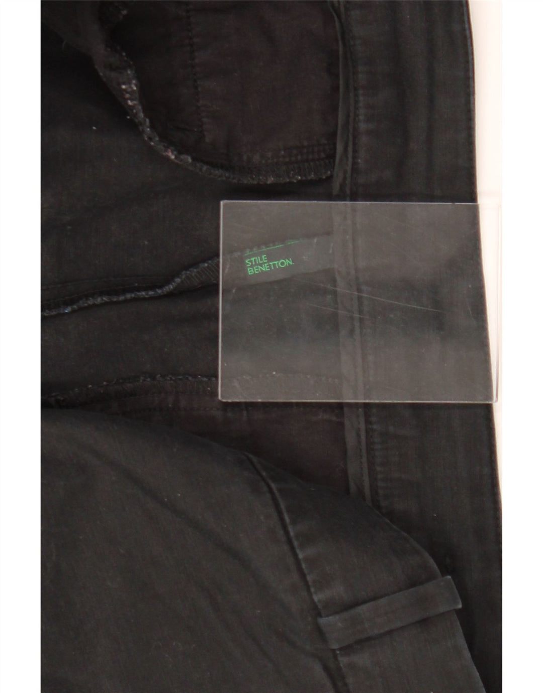 BENETTON Womens Straight Suit Trousers W31 L30 Black Vintage Benetton and Second-Hand Benetton from Messina Hembry 
