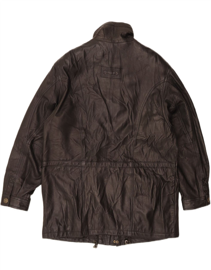 Jaqueta de couro masculina vintage IT 52 XL couro preto