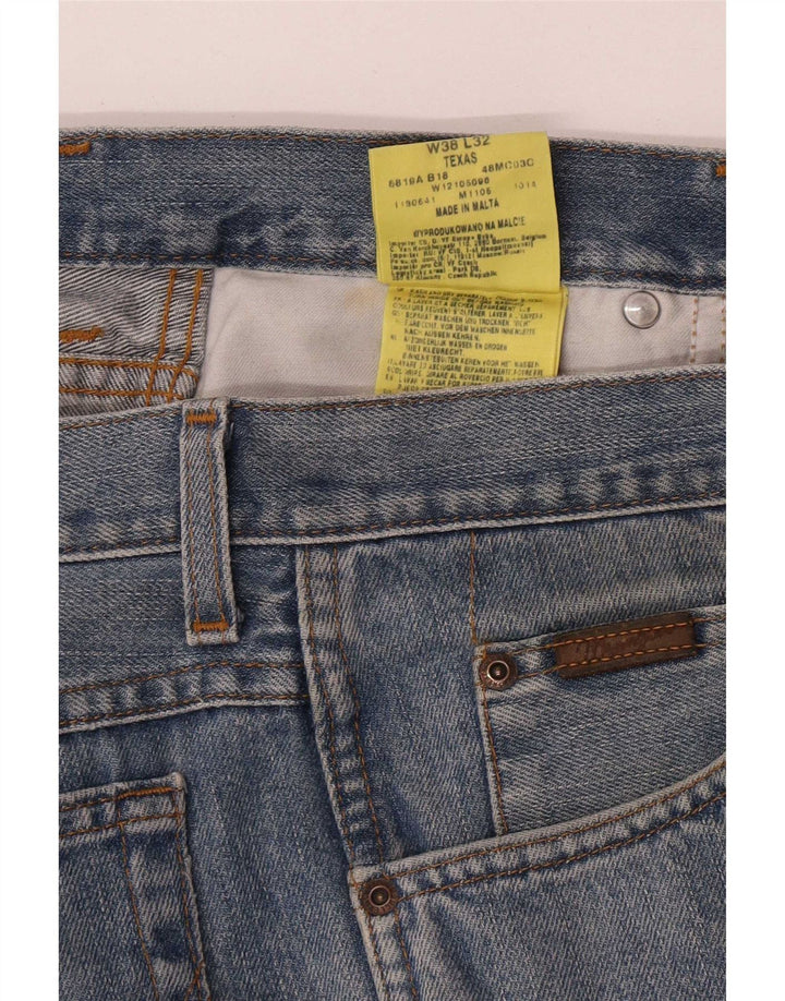Wrangler Masculino Texas Straight Jeans W38 L32 Azul Algodão