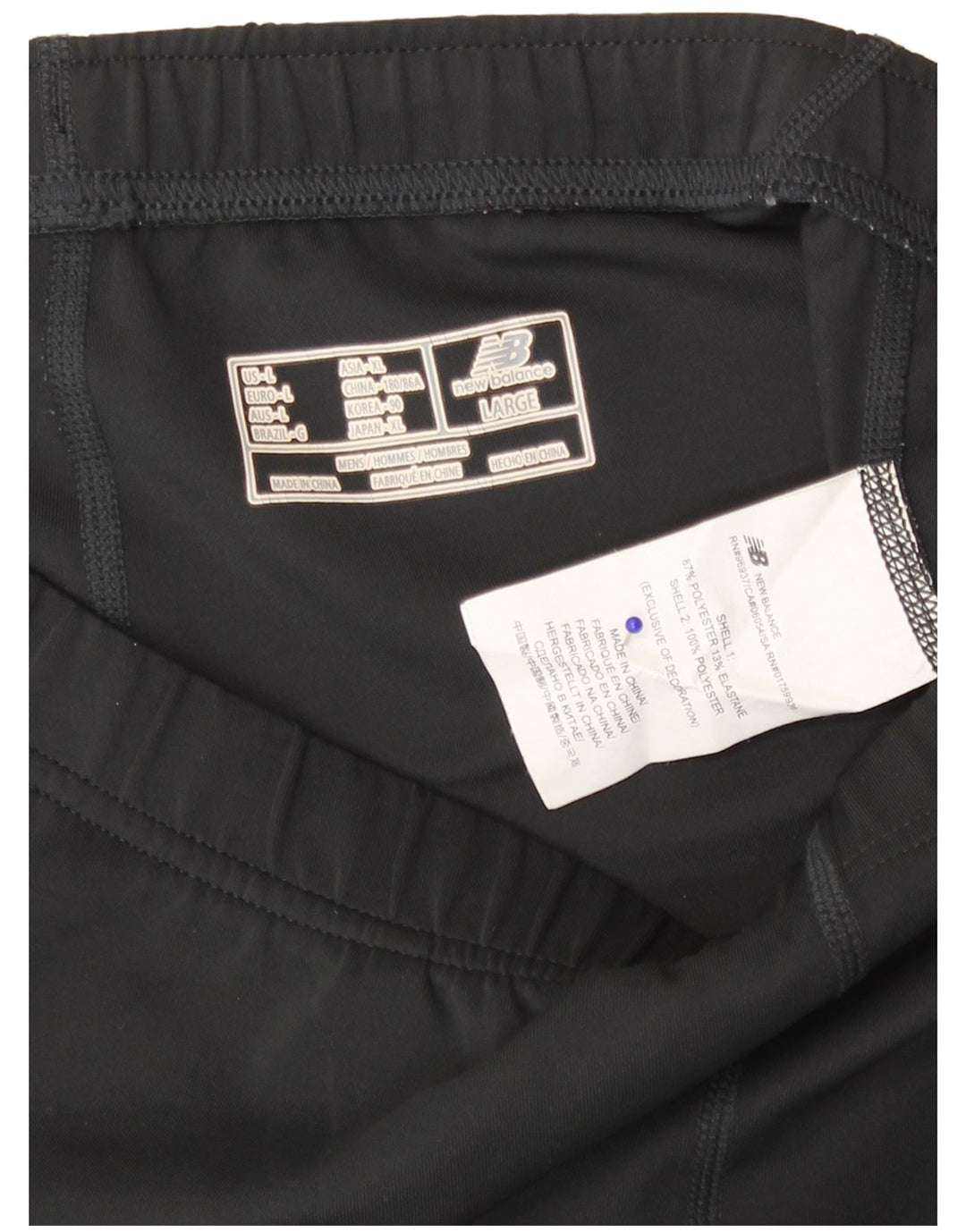 Leggings femininos New Balance UK 14 poliéster preto grande