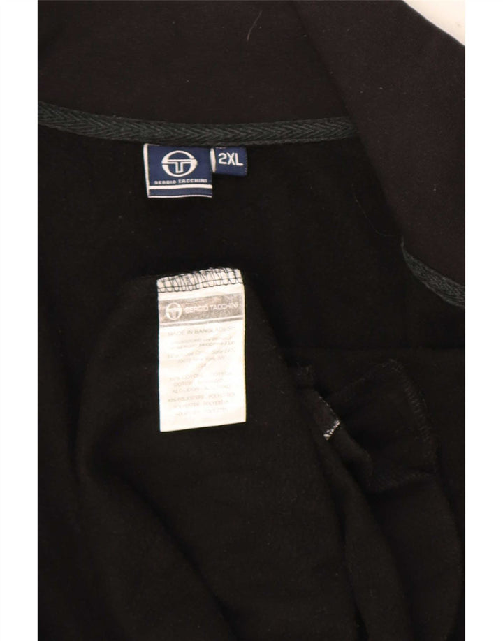 Sergio Tacchini Jaqueta masculina de agasalho 2XL algodão preto