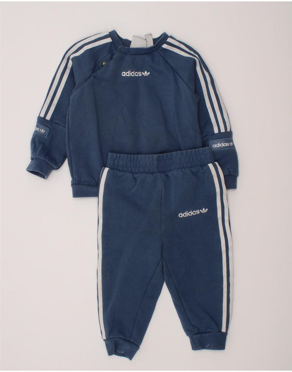 Fato de treino completo Adidas Baby Boys Graphic 12-18 meses azul algodão