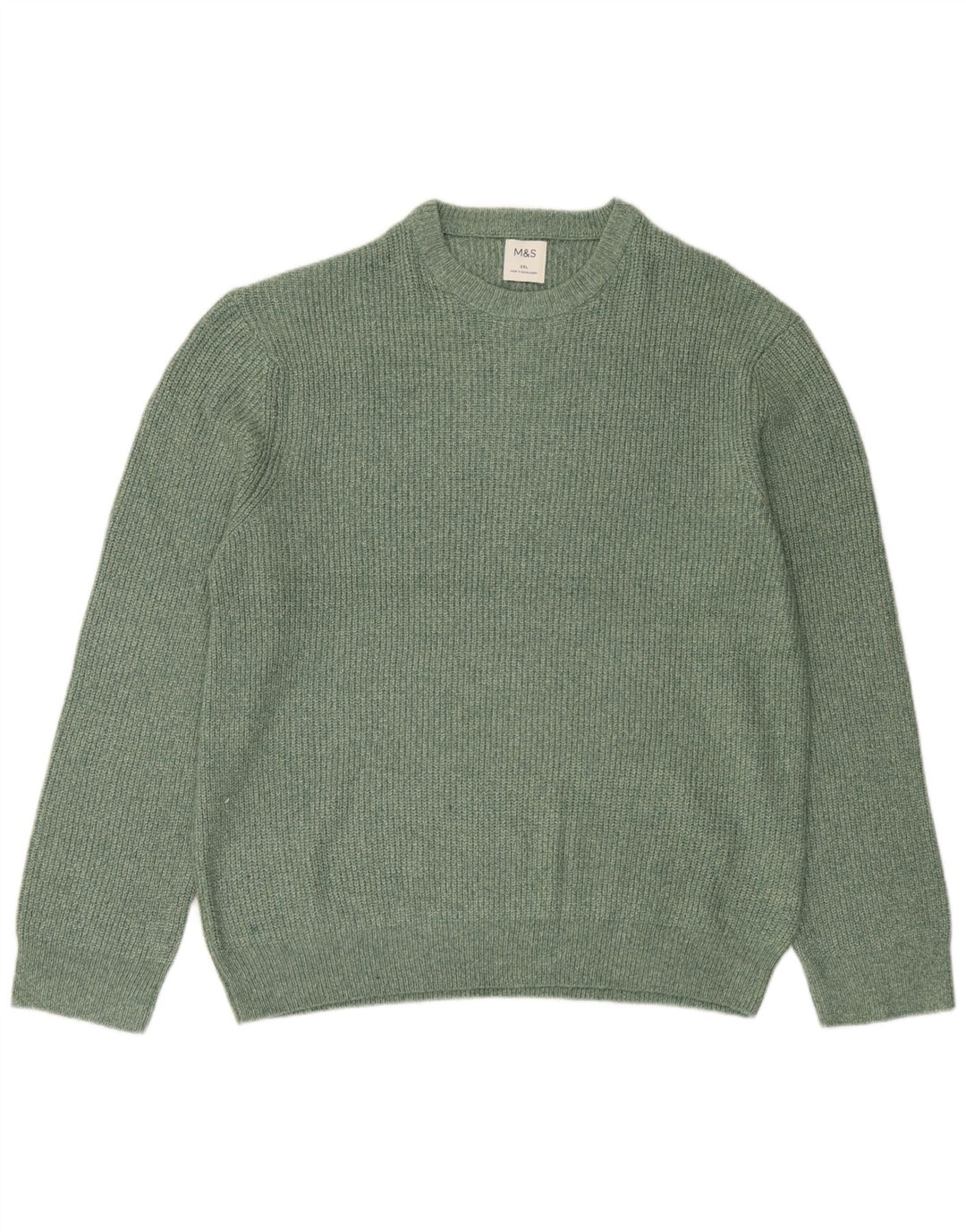 Suéter masculino Marks & Spencer com gola redonda 2XL poliamida verde