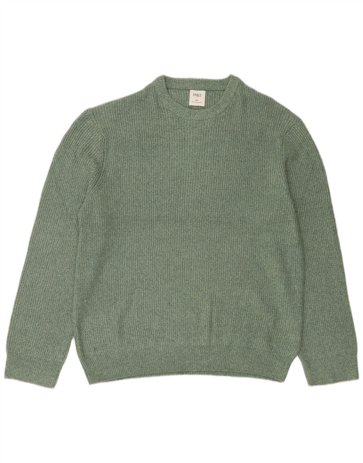 Suéter masculino Marks & Spencer com gola redonda 2XL poliamida verde